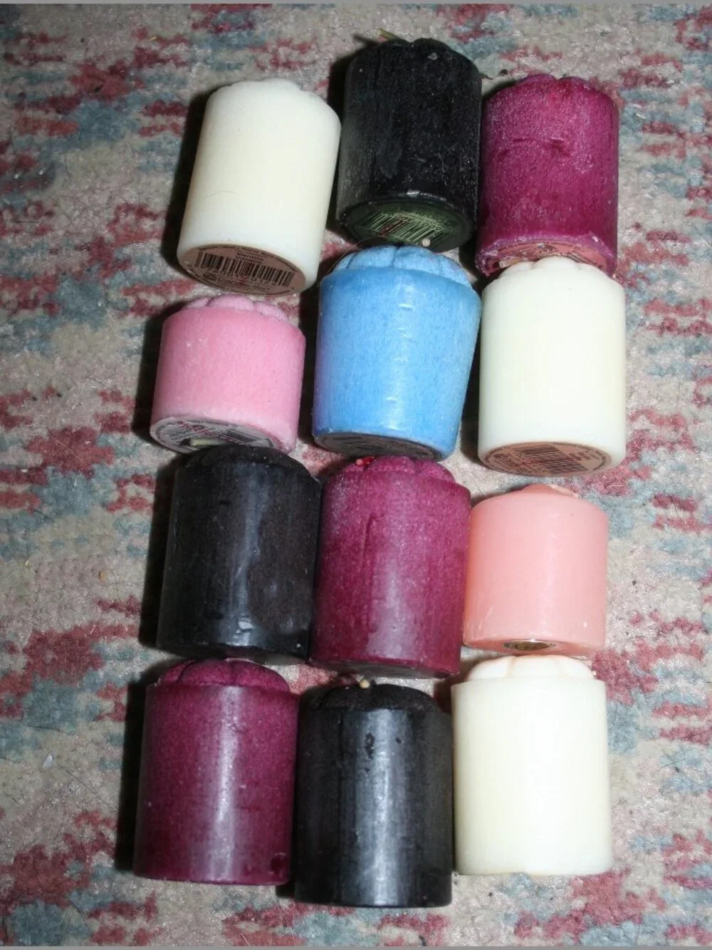 (12) Multi Color Highly Scent Disc.Paraffin Voltive Candle-Lite Early 2000s LT-4